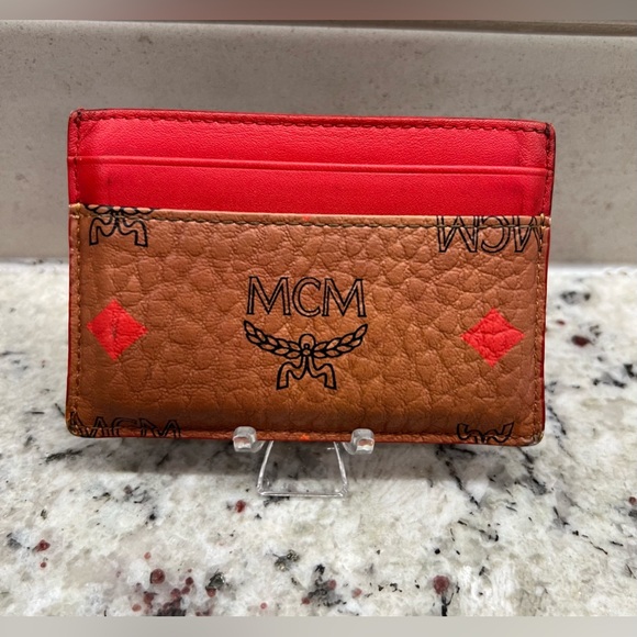 MCM Bi-color Card Holder with Dustbag & Box - Picture 4 of 11